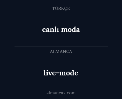 canlı moda - live-mode