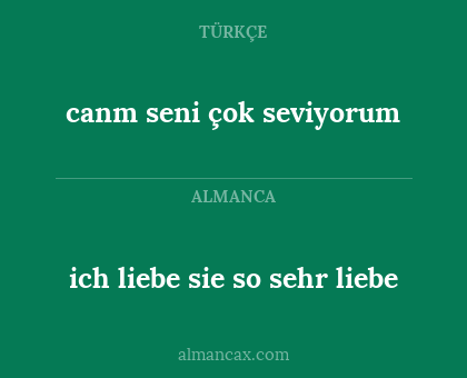 canm seni çok seviyorum - ich liebe sie so sehr liebe