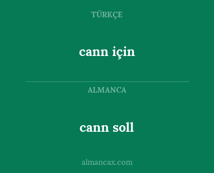 cann soll - cann için
