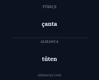 çanta - tüten