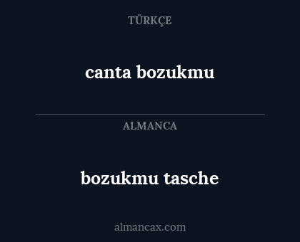 bozukmu tasche - canta bozukmu
