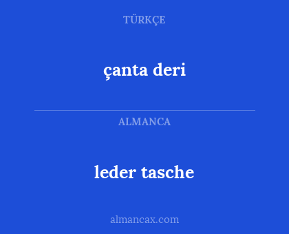 leder tasche - çanta deri