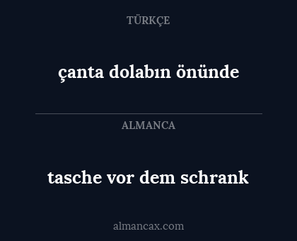 çanta dolabın önünde - tasche vor dem schrank