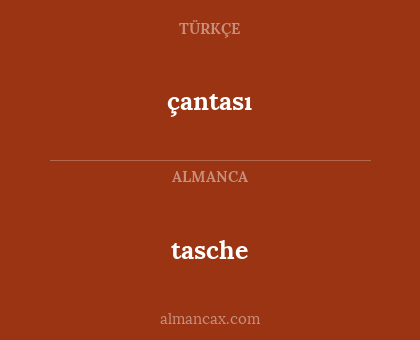 çantası - tasche