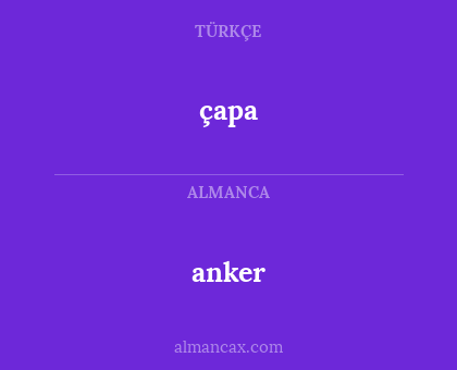 çapa - anker