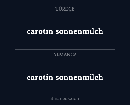 carotin sonnenmilch - carotın sonnenmılch