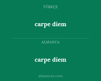 carpe diem - carpe diem