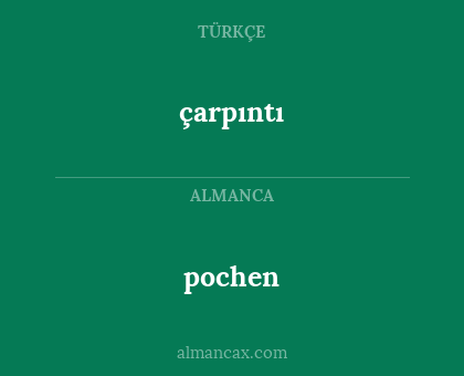 pochen - çarpıntı