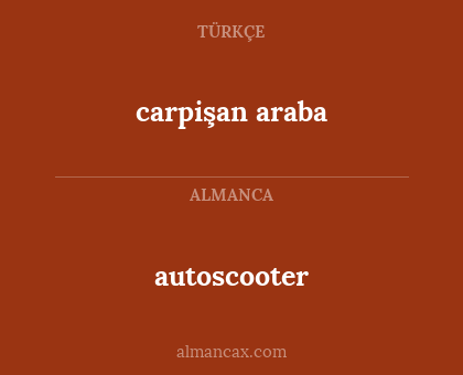 autoscooter - carpişan araba