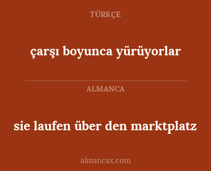 sie laufen über den marktplatz - çarşı boyunca yürüyorlar