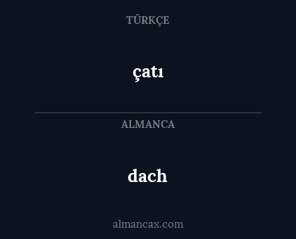çatı - dach
