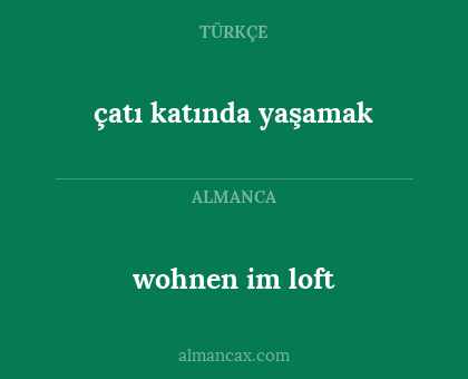 wohnen im loft - çatı katında yaşamak