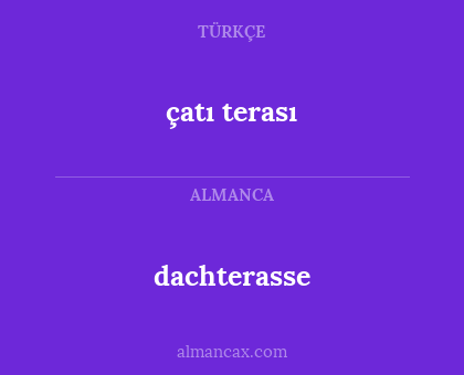dachterasse - çatı terası