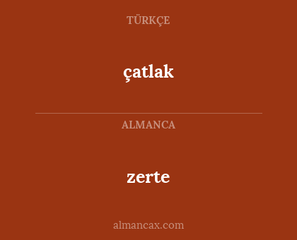 çatlak - zerte