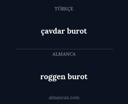 çavdar burot - roggen burot