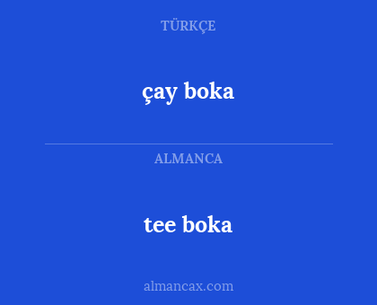 çay boka - tee boka