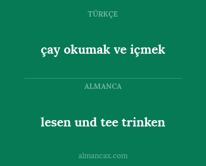 lesen und tee trinken - çay okumak ve içmek