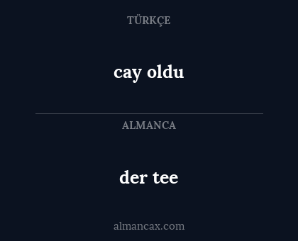 cay oldu - der tee