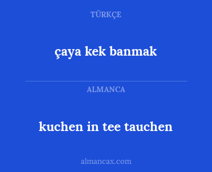 çaya kek banmak - kuchen in tee tauchen