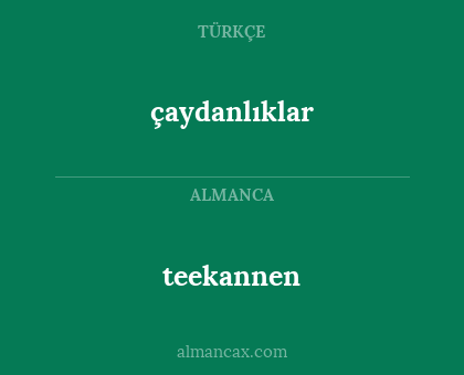 teekannen - çaydanlıklar