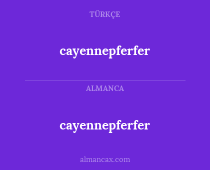 cayennepferfer - cayennepferfer