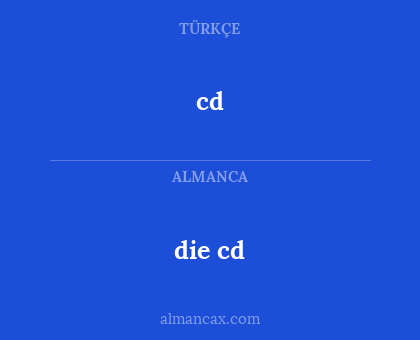 cd - die cd