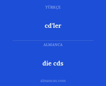 cd'ler - die cds