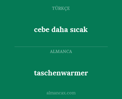 taschenwarmer - cebe daha sıcak