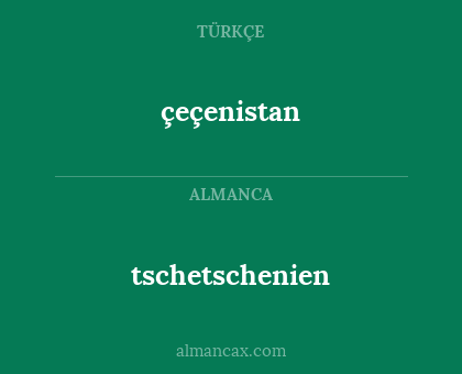 tschetschenien - çeçenistan