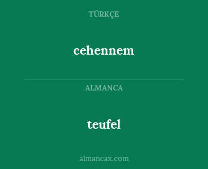 teufel - cehennem