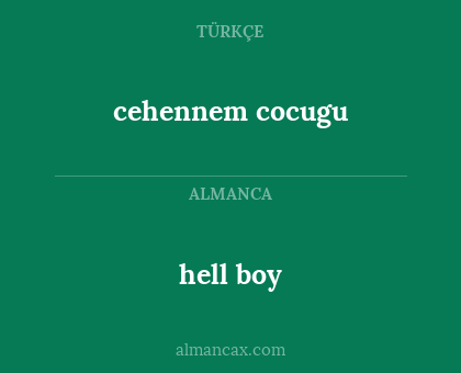 hell boy - cehennem cocugu