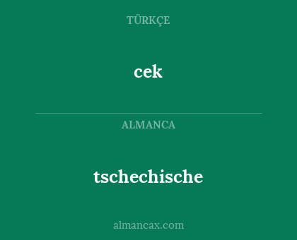 cek - tschechische