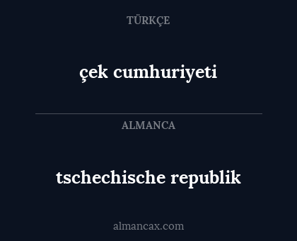 tschechische republik - çek cumhuriyeti