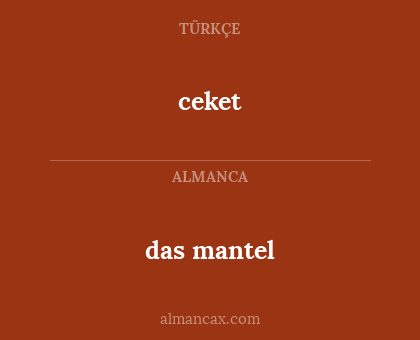 ceket - das mantel