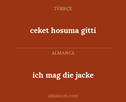 ceket hosuma gitti - ich mag die jacke