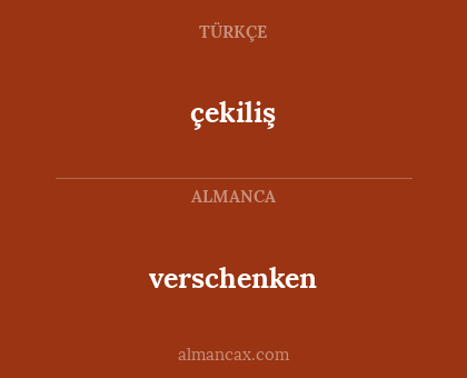 verschenken - çekiliş