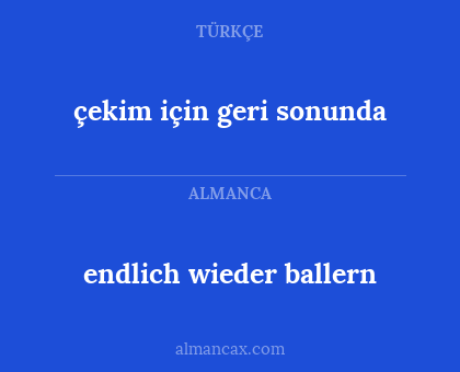 endlich wieder ballern - çekim için geri sonunda
