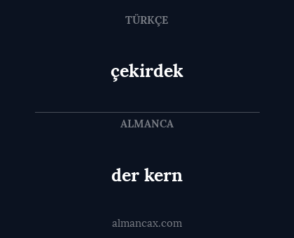 çekirdek - der kern