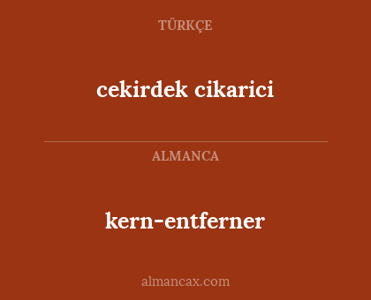 kern-entferner - cekirdek cikarici