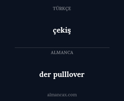 çekiş - der pulllover