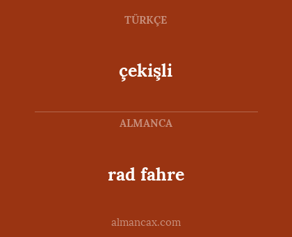 çekişli - rad fahre