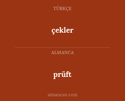 çekler - prüft