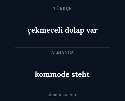 kommode steht - çekmeceli dolap var