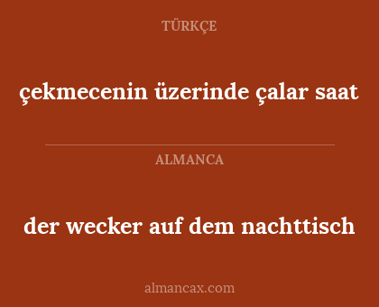 çekmecenin üzerinde çalar saat - der wecker auf dem nachttisch