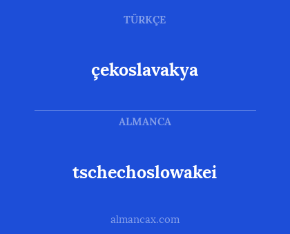 çekoslavakya - tschechoslowakei