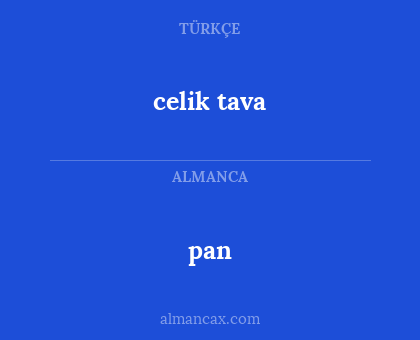 pan - celik tava