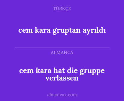 cem kara hat die gruppe verlassen - cem kara gruptan ayrıldı