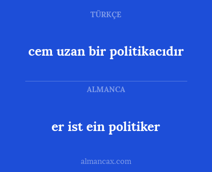 cem uzan bir politikacıdır - er ist ein politiker