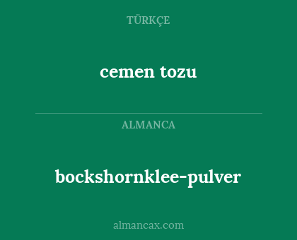 cemen tozu - bockshornklee-pulver