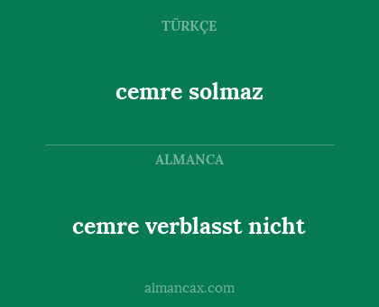 cemre verblasst nicht - cemre solmaz